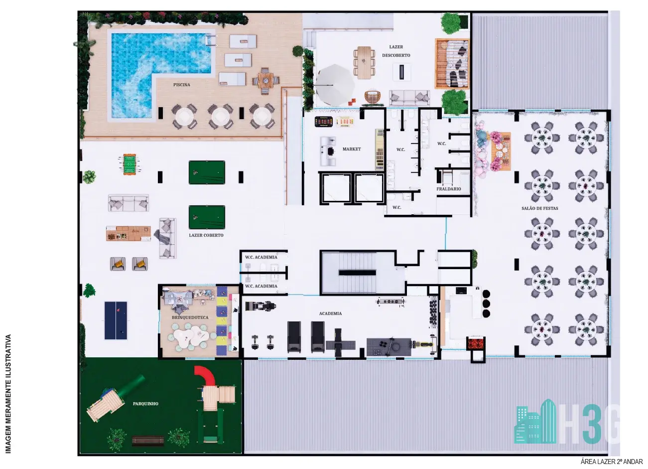 Área de Lazer Apartamento Residencial MontSerrat Apucarana