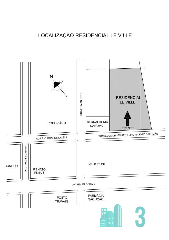 Localização Residencial Le Ville - Apucarana/Pr